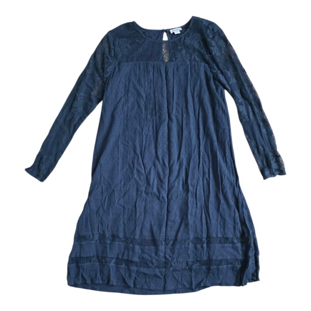 Sundance Blue Lace Detail Lorraine Shift Dress M
